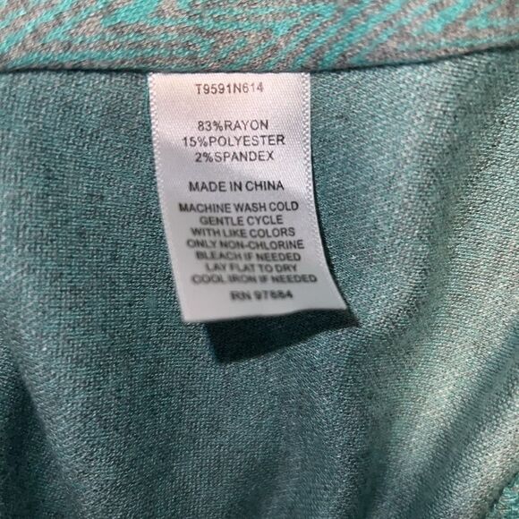 TART Mint Green and Grey Long Sleeve 2-Button Soft Blazer-XS - Picture 8 of 8